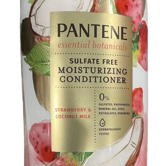 Pantene Essential Botanicals Strawberry & Coconut Milk Conditioner, 38.2 fl oz - Picture 2 of 3